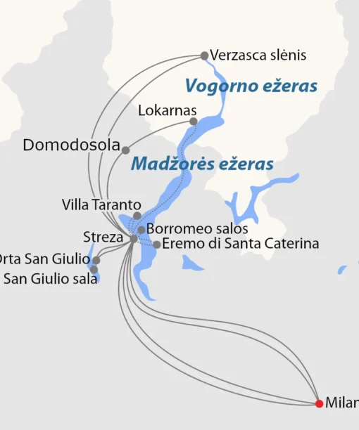 Pazintines keliones Italijoje marsrutas